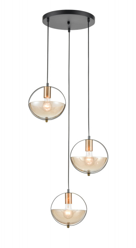 Подвесной светильник  35*142 см, 3*E27 черный, золото Vele Luce Broadway VL5362P23