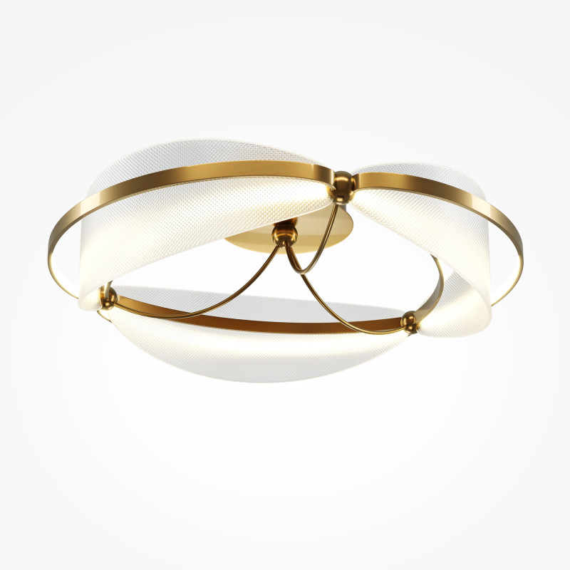 Накладная люстра 60*60*19 см, LED, 45W, 3000К, Maytoni Breeze MOD281CL-L45BS3K латунный