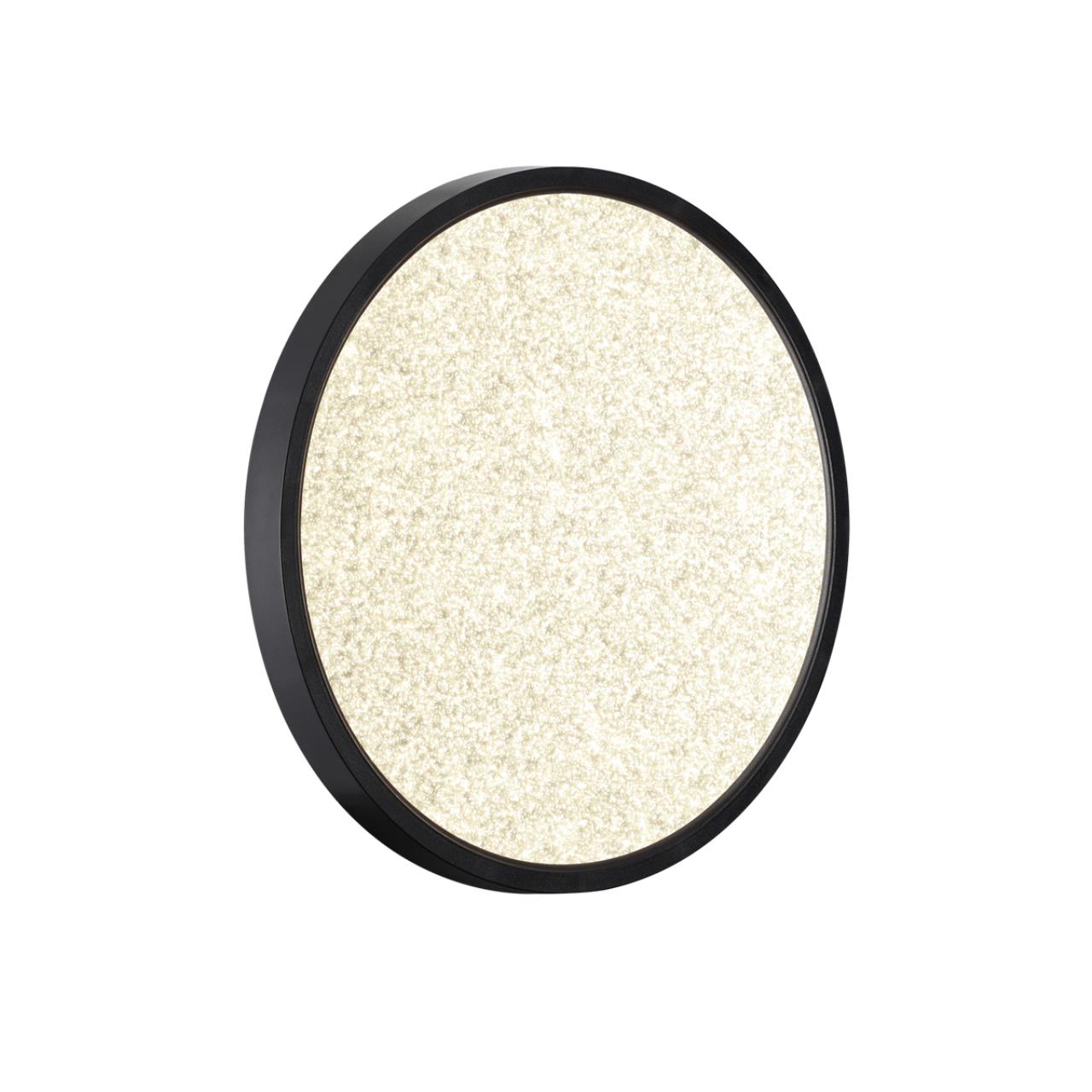 Cветильник 30*2,5 см, LED 24W, 3000/4000 К, IP40, белый/черный, пластик Sonex Omega Black, 7662/24L