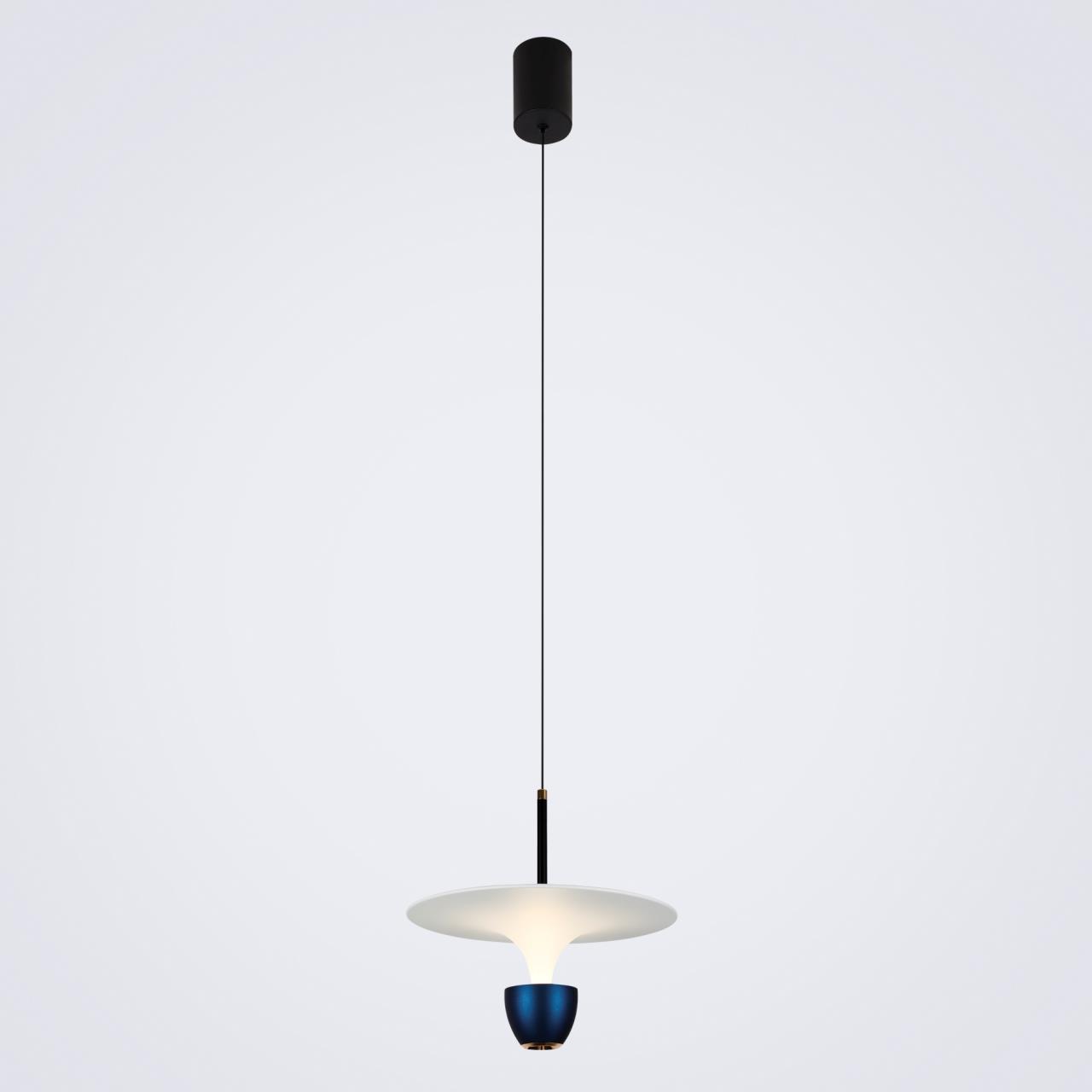 Подвесной светильник 29*8*130 см, LED 10W, 4200K, Черный LED4U L8755-1 BL