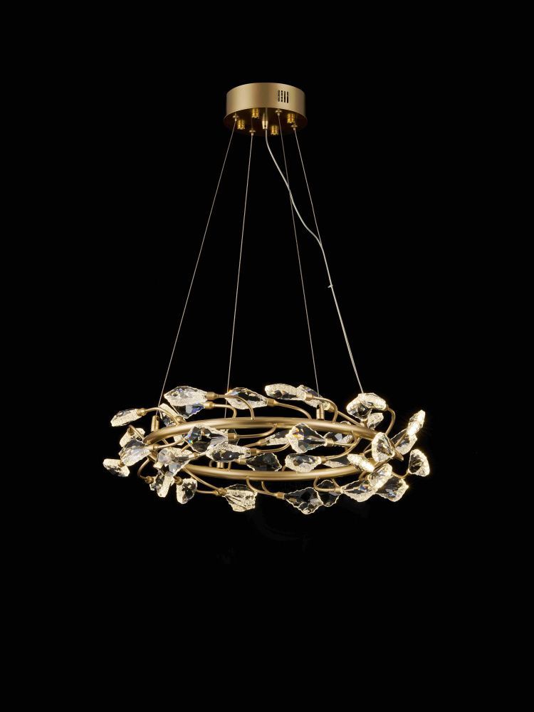 Люстра Ø600 x H130(1200) мм, LED 40 x 1W (40W) 4000K NewRgy GOLD (Золото) E30-ф600*H130(1200) GOLD