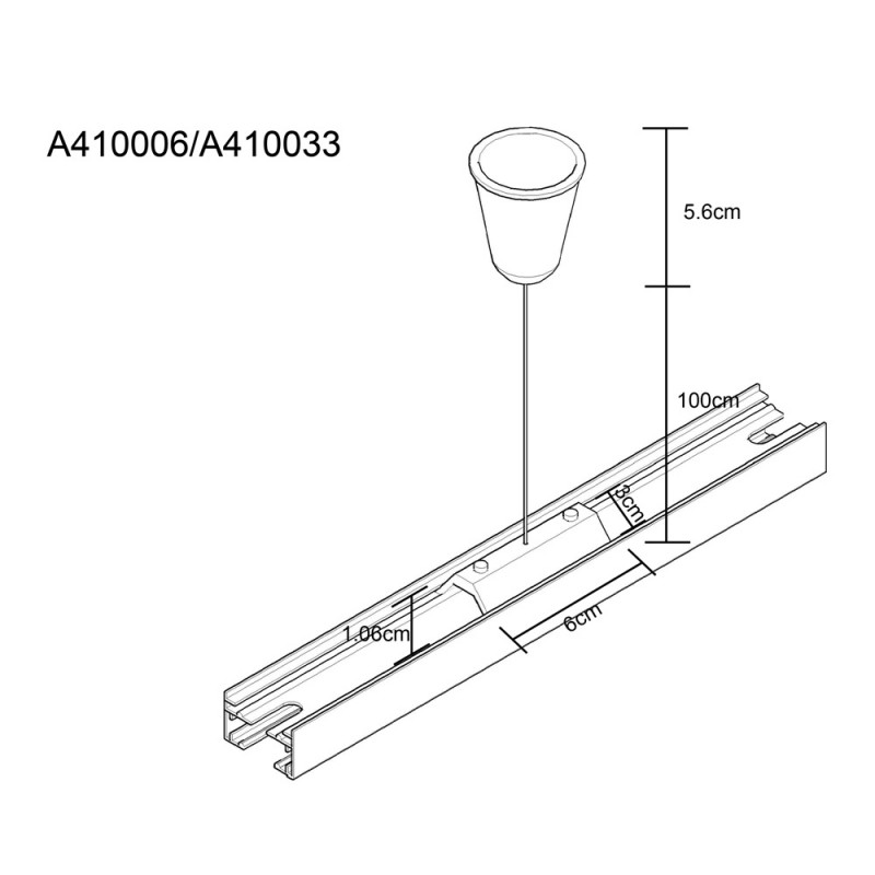  Подвес для шинопровода (трека) Arte Lamp Track Accessories A410006 черный