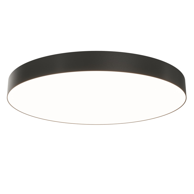 Накладной светильник 60*60*6 см, LED, 90W, 3000К, Maytoni Technical Zon C032CL-90W3K-RD-B черный