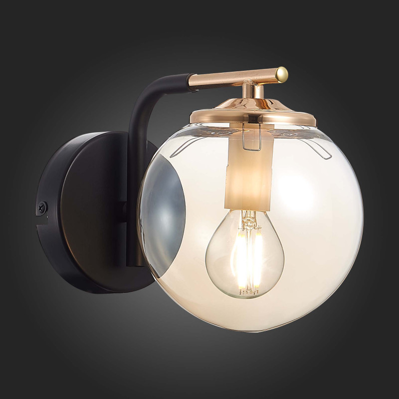 Бра 13 см,  EVOLUCE LITERNO SLE106901-01 Черный