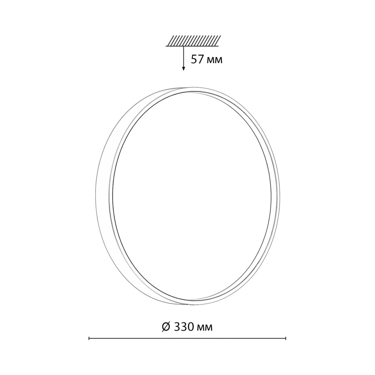 Настенно-потолочный светильник 33*5,7 см, LED 30W 4000K Sonex Mavic 7743/CL белый/зеленый