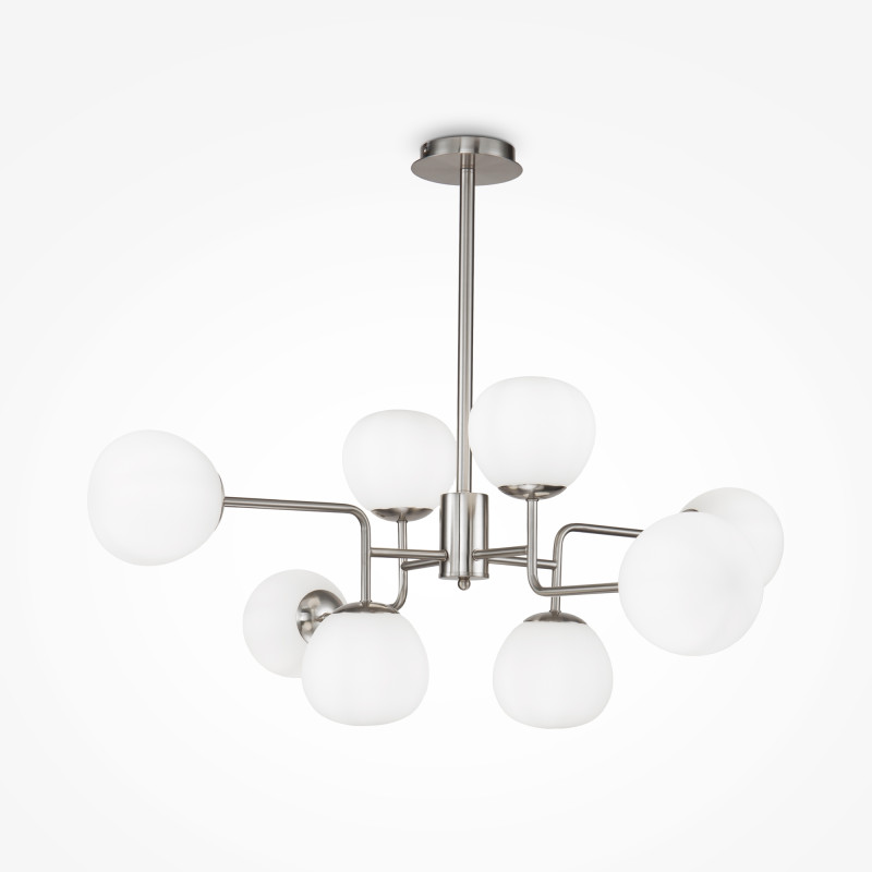 Подвесная люстра Maytoni Erich MOD221-PL-08-N, диаметр 96 см, матовый никель