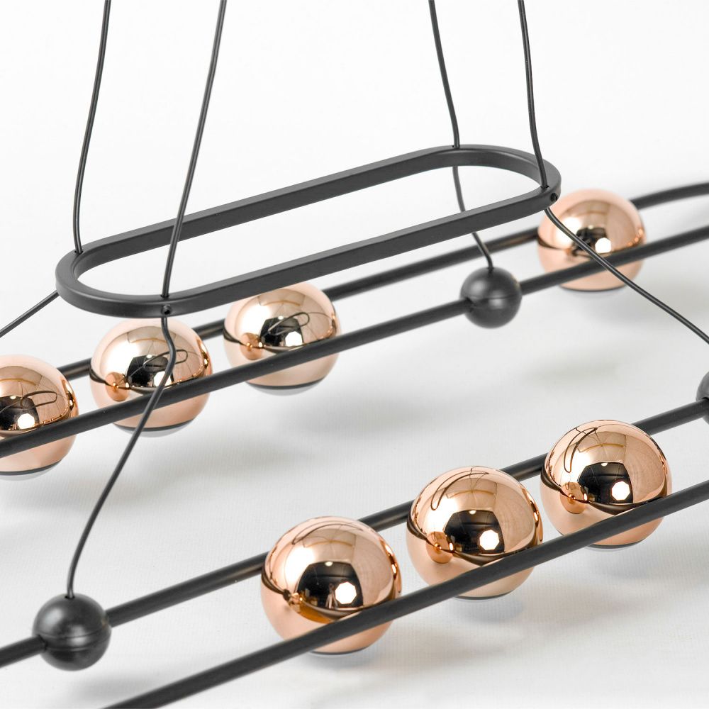 Линейно-подвесной светильник *95*35-180 см, 16*LED*3W, 3000K, Lussole Taylor LSP-7379, черный