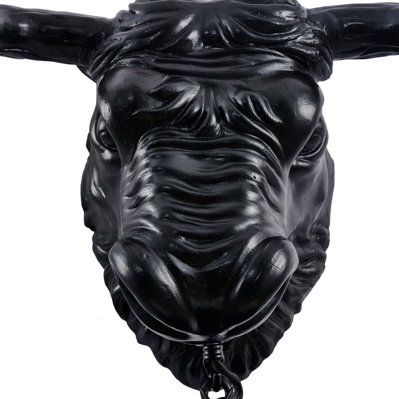 Уличный светильник Favourite Bison 4001-1W, D225*W360*H595, каркас черного цвета, плафон из прозрачного узорного стекла