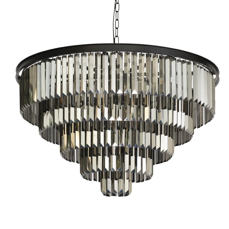 Подвесная люстра Loft IT Prism 10018/800C, диаметр 80 см, черный