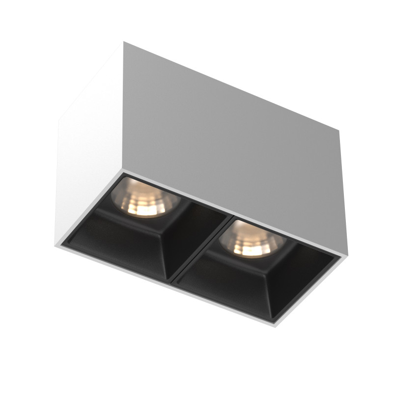 Потолочный светильник 14,5*7,5*9,5 см, LED*24W, 3000 К, Alfa LED C065CL-02-L12W3K-W Maytoni Ceiling & Wall, Бело-черный