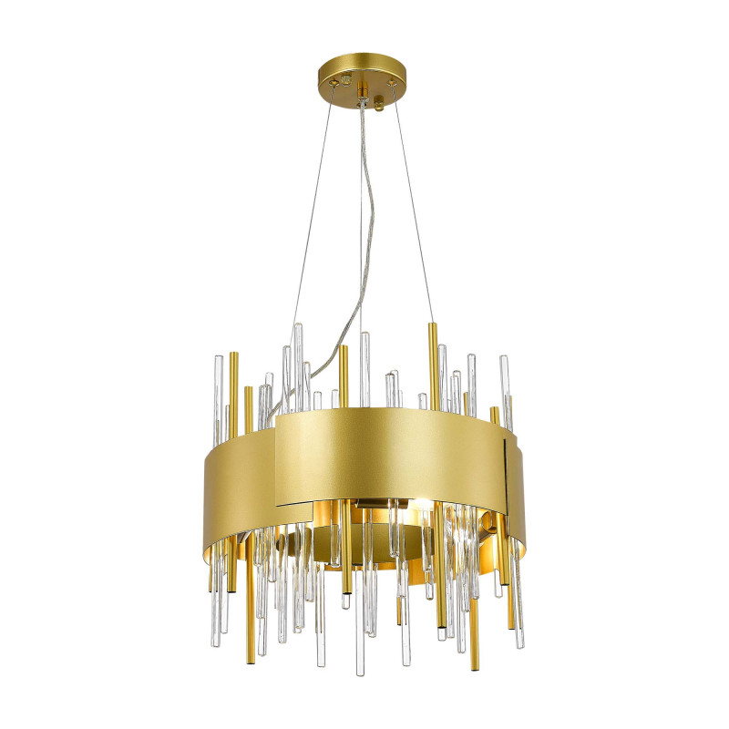 Люстра подвесная 40 см, 320W, ST LUCE OLVERA SL1633.203.08 Матовое золото