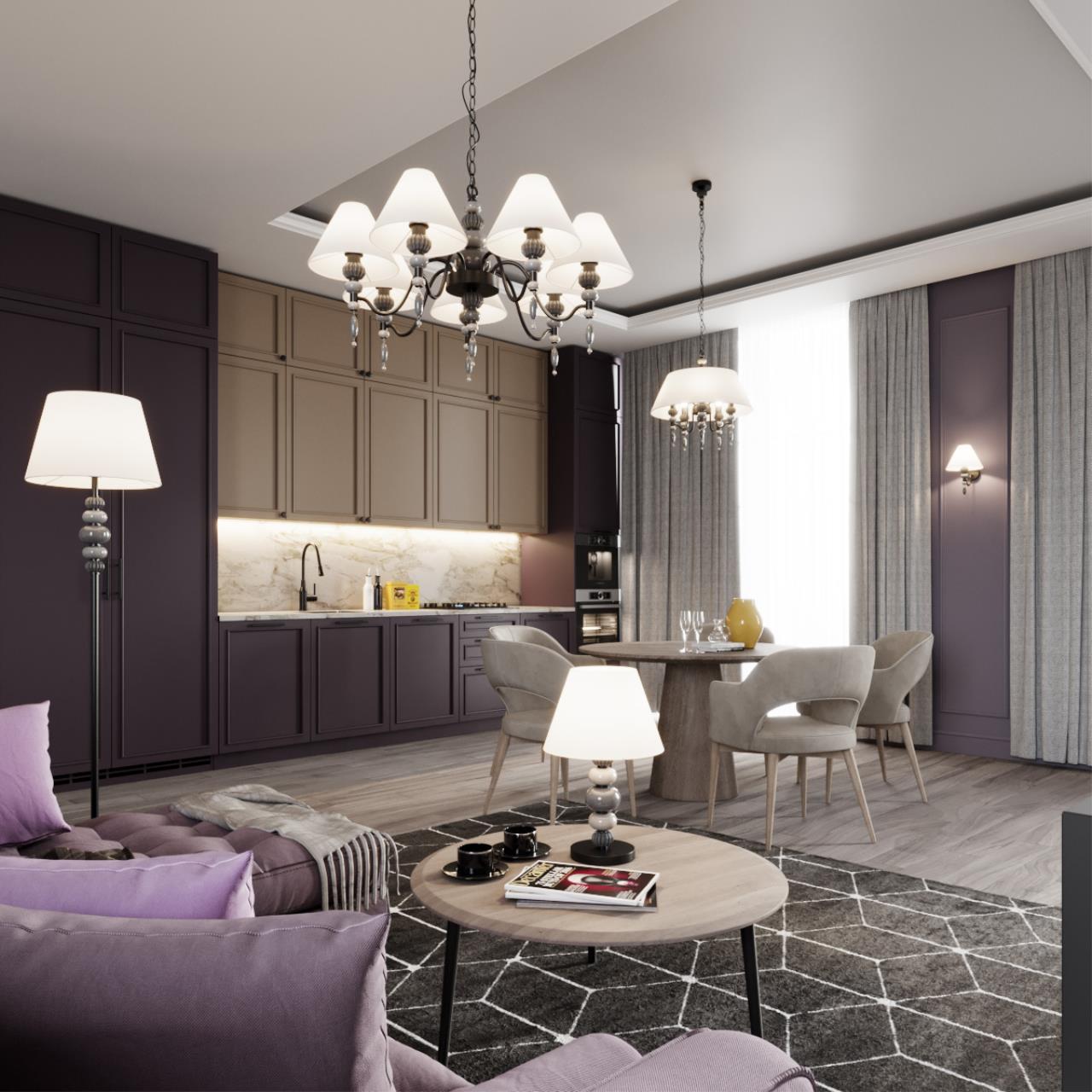Светильник 70 см, Odeon Light Sochi 4896/5, черный