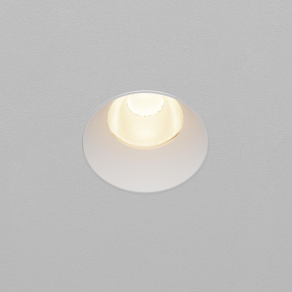 Встраиваемый светильник 10 см, 15W, 3000K, Maytoni Technical Dip DL121-15W-3K-TRS-W, белый