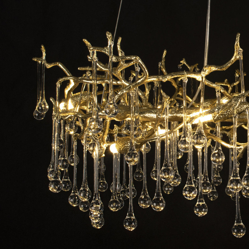 Подвесная люстра 80 см, 8*G9 золото Loft It Bijout 10068/800 GD