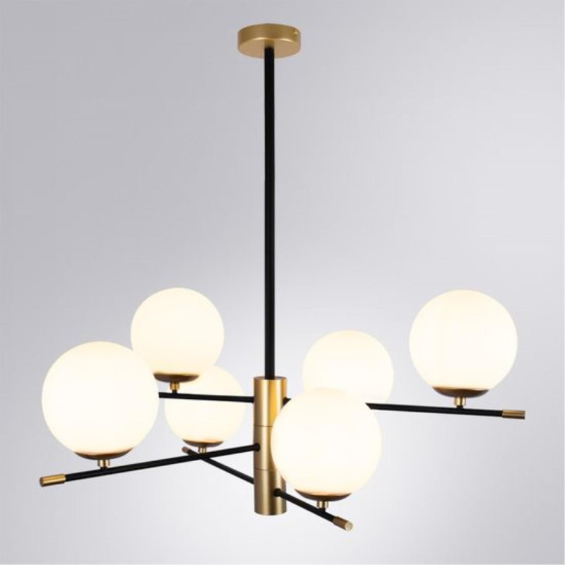 Люстра 75*56 см, 6*E14*40W  Arte Lamp Arkab A2225LM-6BK черный