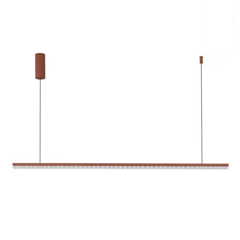 Подвесной светильник 125,5*2,6*-150 см, *LED, 32W, 4000K, ST-Luce Euclidics SL1018.613.01, коричневый