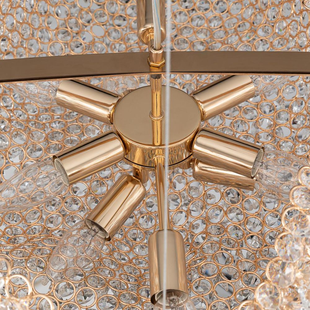 Подвесная люстра 65 см, Citilux Cloudy CL323262, золото