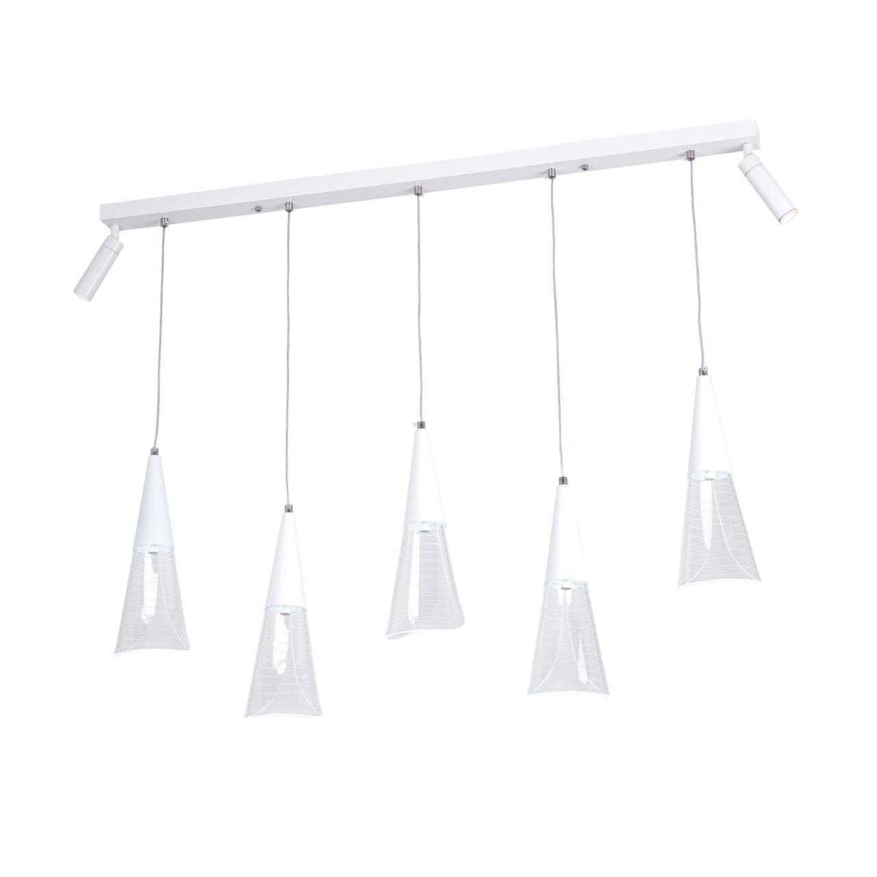 Подвесной светильник 99*20*85 см, LED 30W, 3000 / 6000K, Белый LED4U L7105-7 WТ