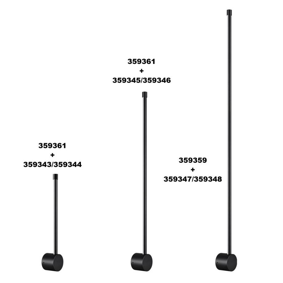 Корпус накладной с драйвером для настенного монтажа светильников 359343-359358 8-24W Novotech VITZ 359361, черный