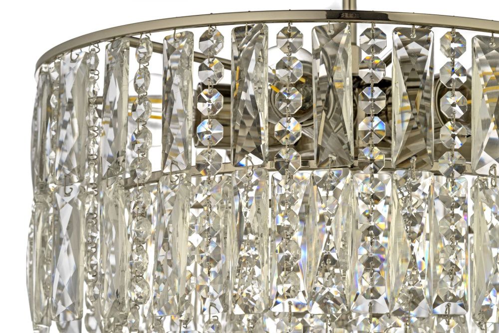 Люстра подвесная *38*53 см, 6*E27*60W, Arti Lampadari Deliceto Deliceto E 1.5.38.100 N, никель