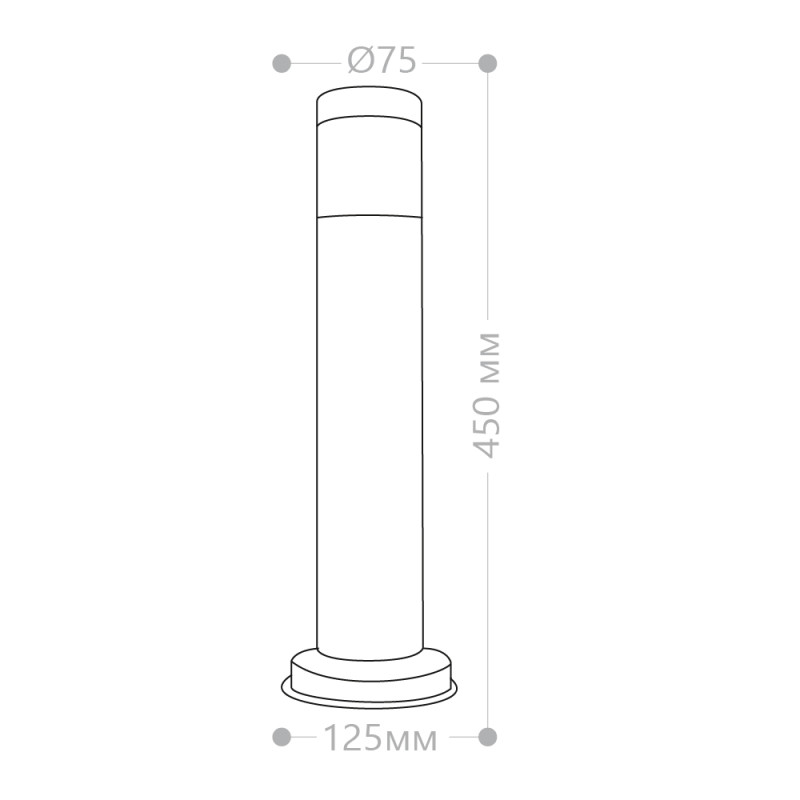Светильник садово-парковый, 18W 230V E27, DH022-450 Feron 11809