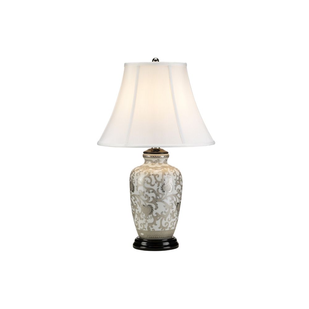 Настольная лампа *36*60 см, E27*60W, Natural Concepts Elstead Lighting Silverthistle FB-PEONY-TL, черный, белый