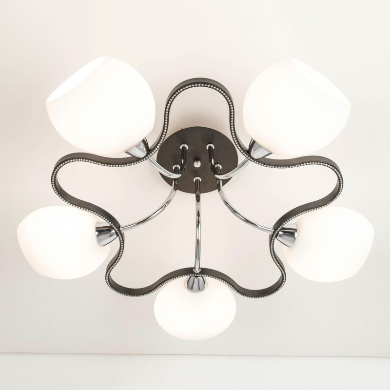 Люстра Citilux CL131152 диаметр 59см  венге/хром