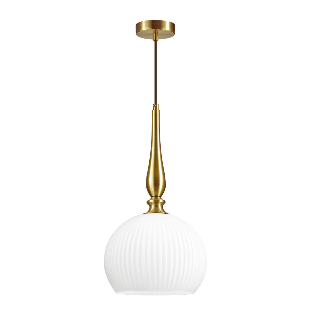 Подвес Odeon Light Runga 4766/1 диаметр 30 см, белый/бронзовый