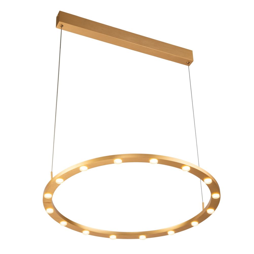 Люстра 60,8*60,8*180 см, 1*LED*25W, 3000K Gerhort G51229/1GD, Матовое золото