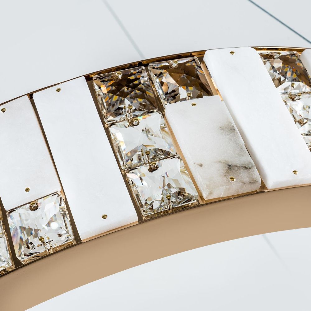 Подвесная люстра 60x50см, LED, 30Вт, 3000 / 6000K, Modelux ML.6985.600P GD Золото