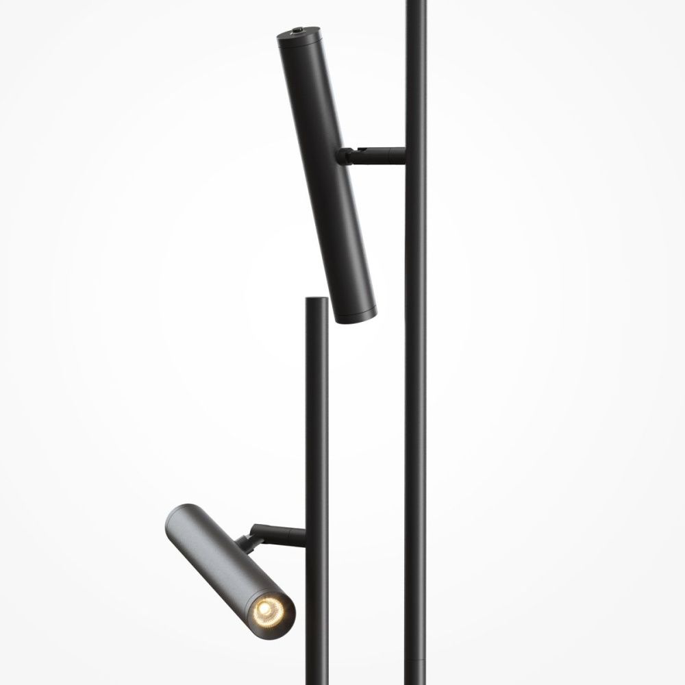 Торшер 145 см, 6W, 3000K, Maytoni Trust MOD460FL-L6B3K, черный