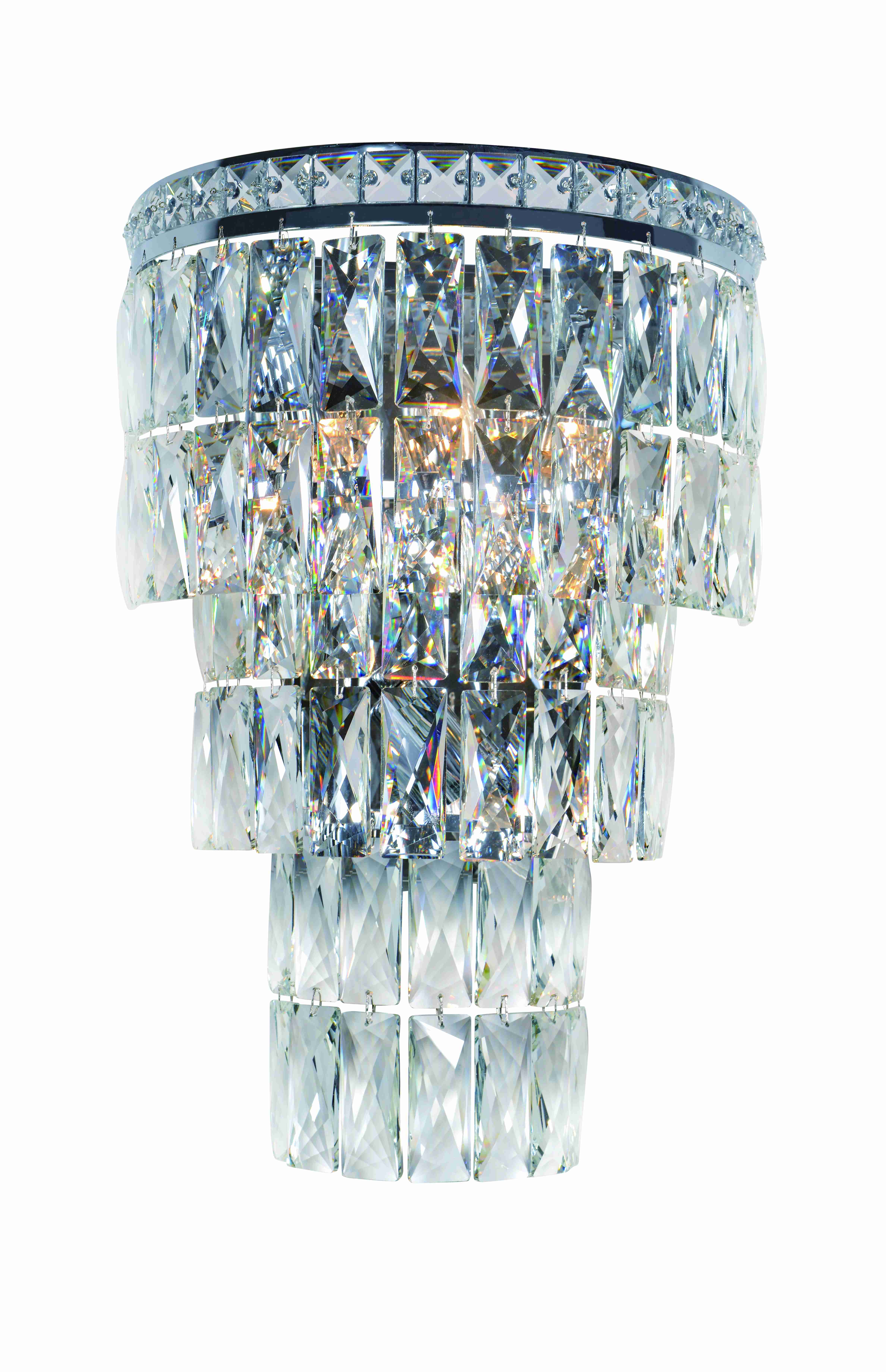 Бра 200*300*370, 4*E14, 40W NewRgy Cristallo W2785R/4A CHROME+CLEAR, Хром+Прозрачный