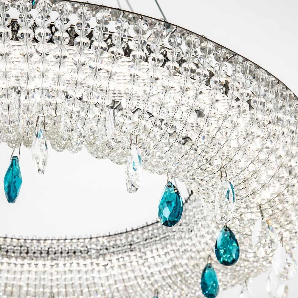 Подвесная люстра 80*80*110 см, LED 65W, 3000 / 6000K, Хром MODELUX ML.2306.800