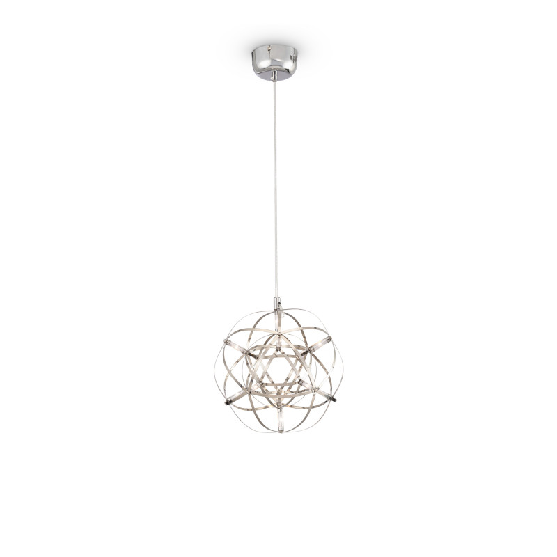 Подвесной светодиодный светильник 25 см Freya Amber FR5099PL-L6CH, 8W LED, 3000K, хром