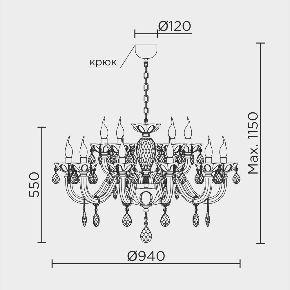 Подвесная люстра MODELUX premium ML.7148.15P