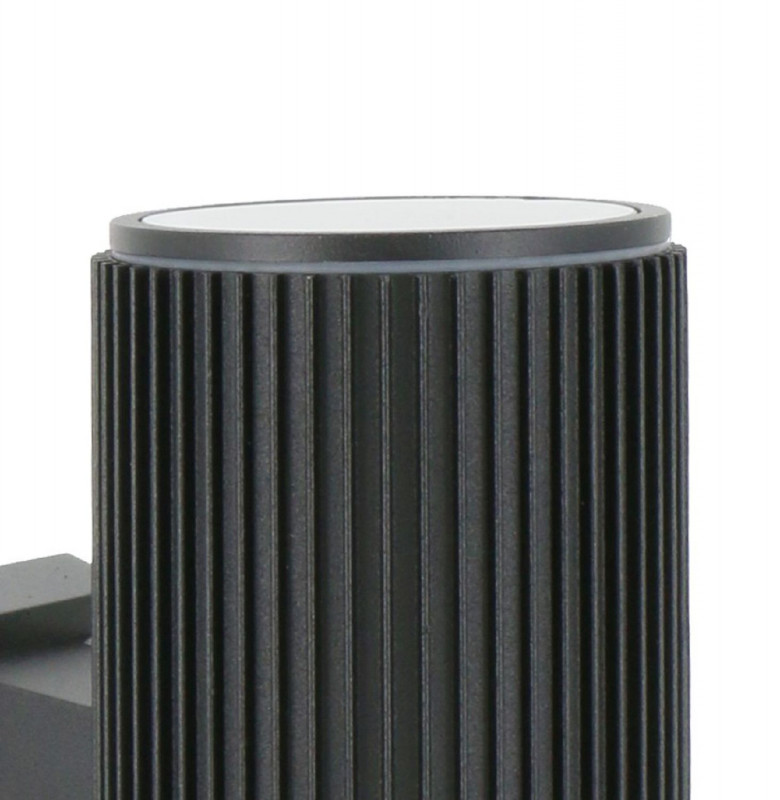 Уличный светильник Favourite Pola 2858-2W, D155*W90*H260, Уличный светильник черного цвета с металлическим каркасом, акриловый рассеиватель, IP54
