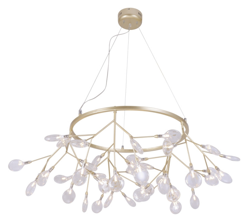 Светильник подвесной 105 см, Crystal Lux EVITA SP45 D GOLD/TRANSPARENT Золотой