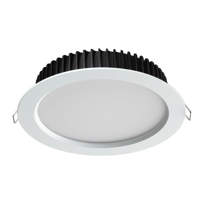 Встраиваемый светильник 17 см, 20W, 4000К, Novotech Drum 358306, белый (драйвер в комплект не ходит)