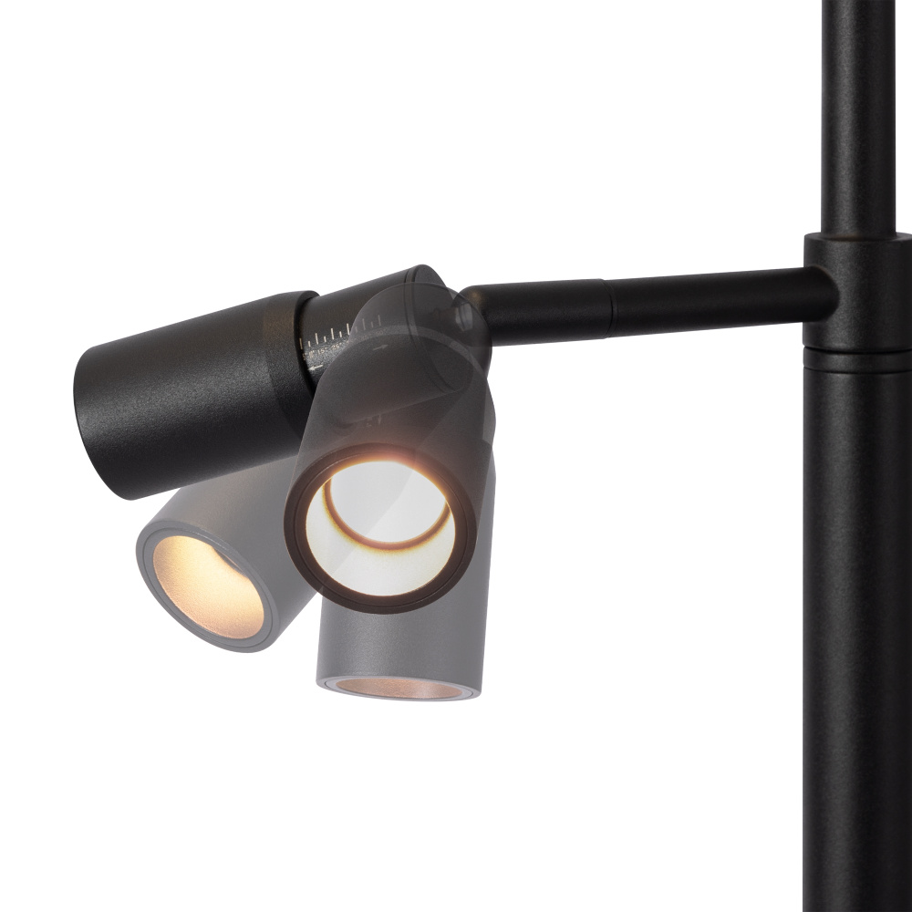 Торшер 47**-160 см, 1*E14*40W, Freya Flint FR2066FL-L40B, Черный