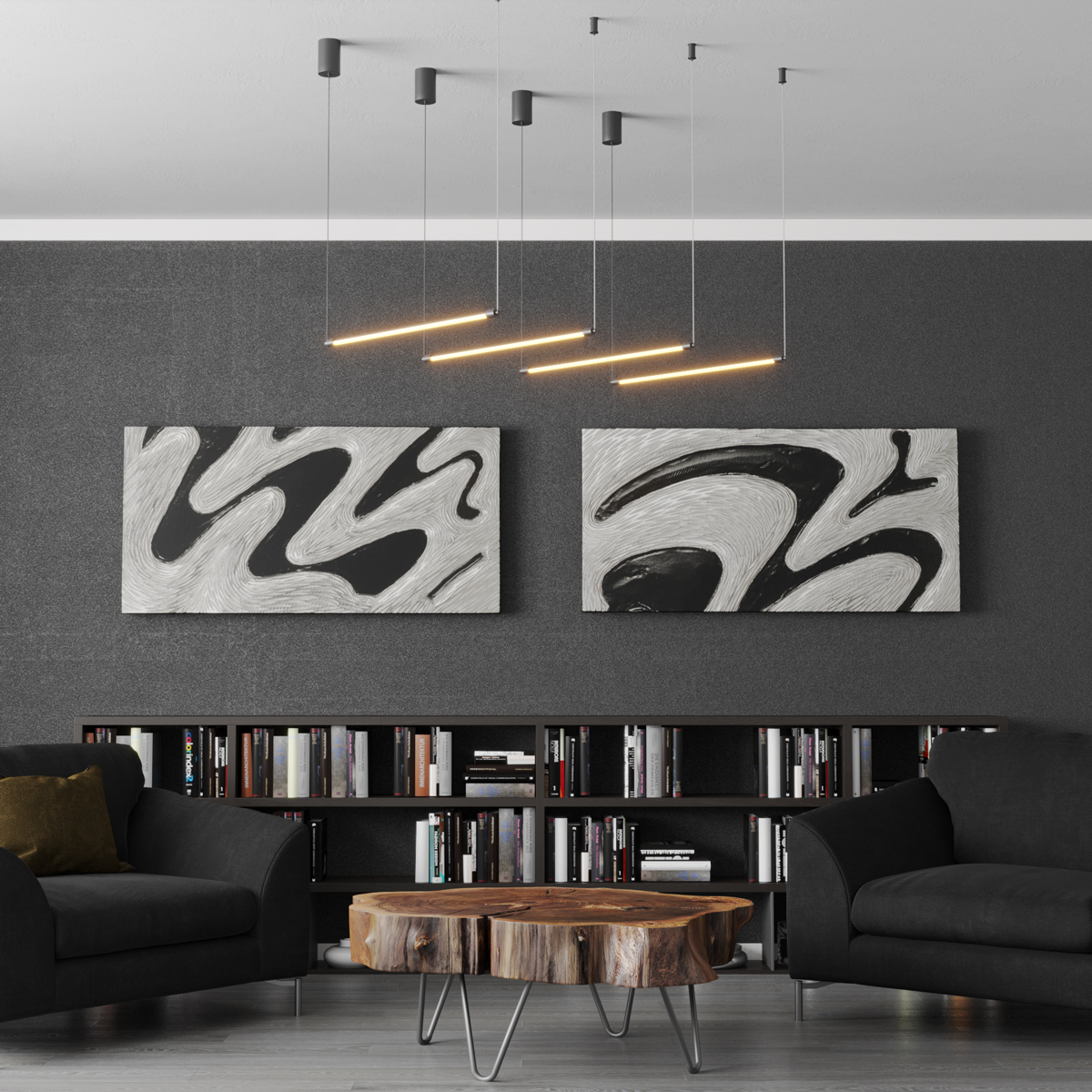 Светильник 61 см, 12W, 3000K, Novotech 359345, черный