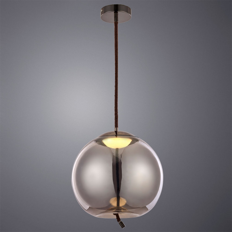 Светильник подвесной Arte Lamp Cody A7768SP-1BC, 10W LED, 3000K, диаметр 30 см, черный хром