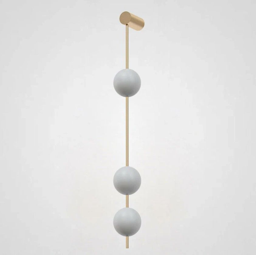 Светильник DZN-13800 ЗОЛОТАЯ БРОНЗА  D120/H1030/3/LED/.W/4000K плафон D120 белое матовое стекло BAALL 25-04