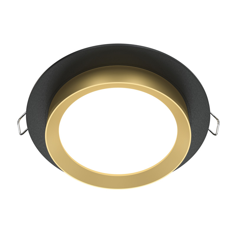 Светильник 11 см, Maytoni Downlight Hoop DL086-GX53-RD-BG, черный-золото