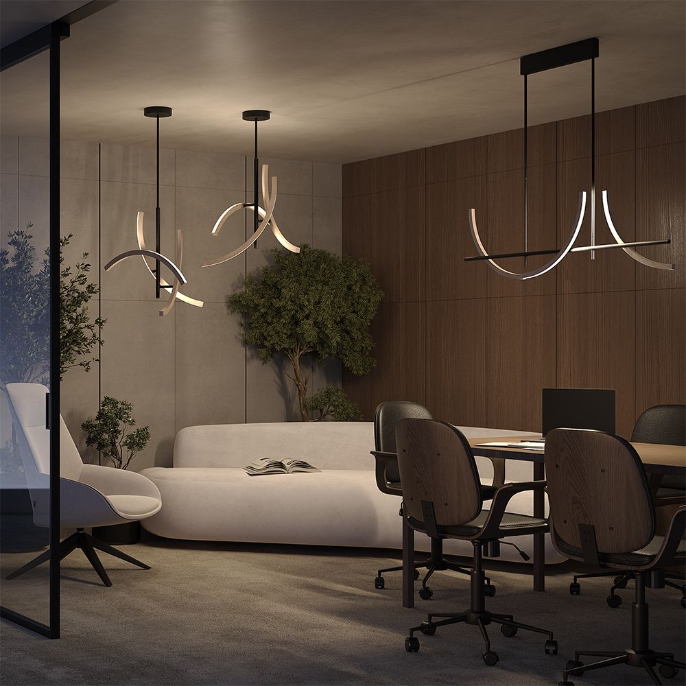 Подвесной светильник 120*14,5*72,9-162,9 см, *LED*32W, K, Maytoni Wabi MOD428PL-L20BK, Черный