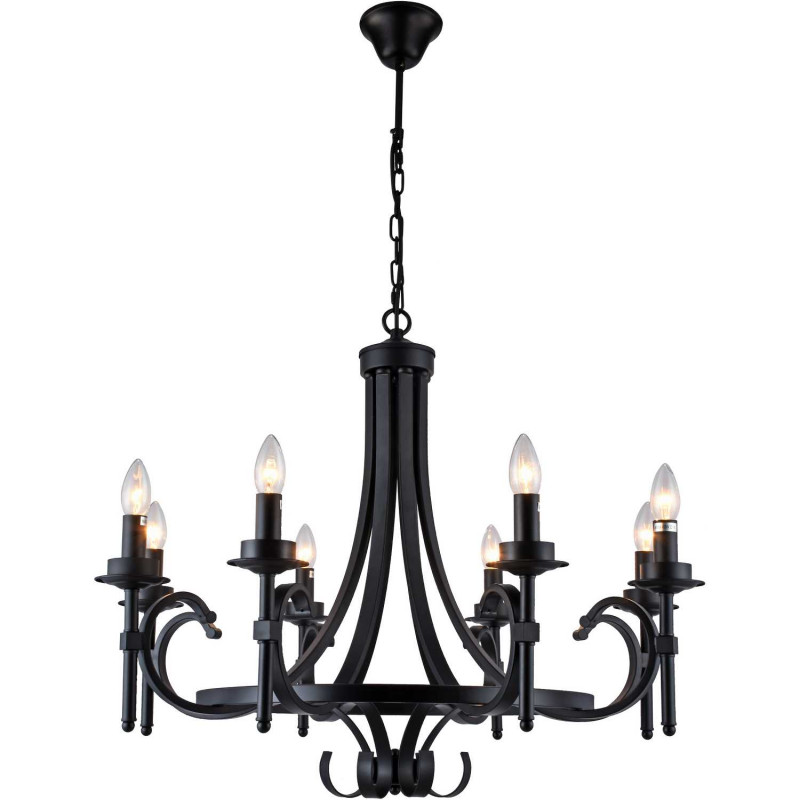 Подвесная люстра Stilfort Montare 1030/02/08P, диаметр 80 см, черный