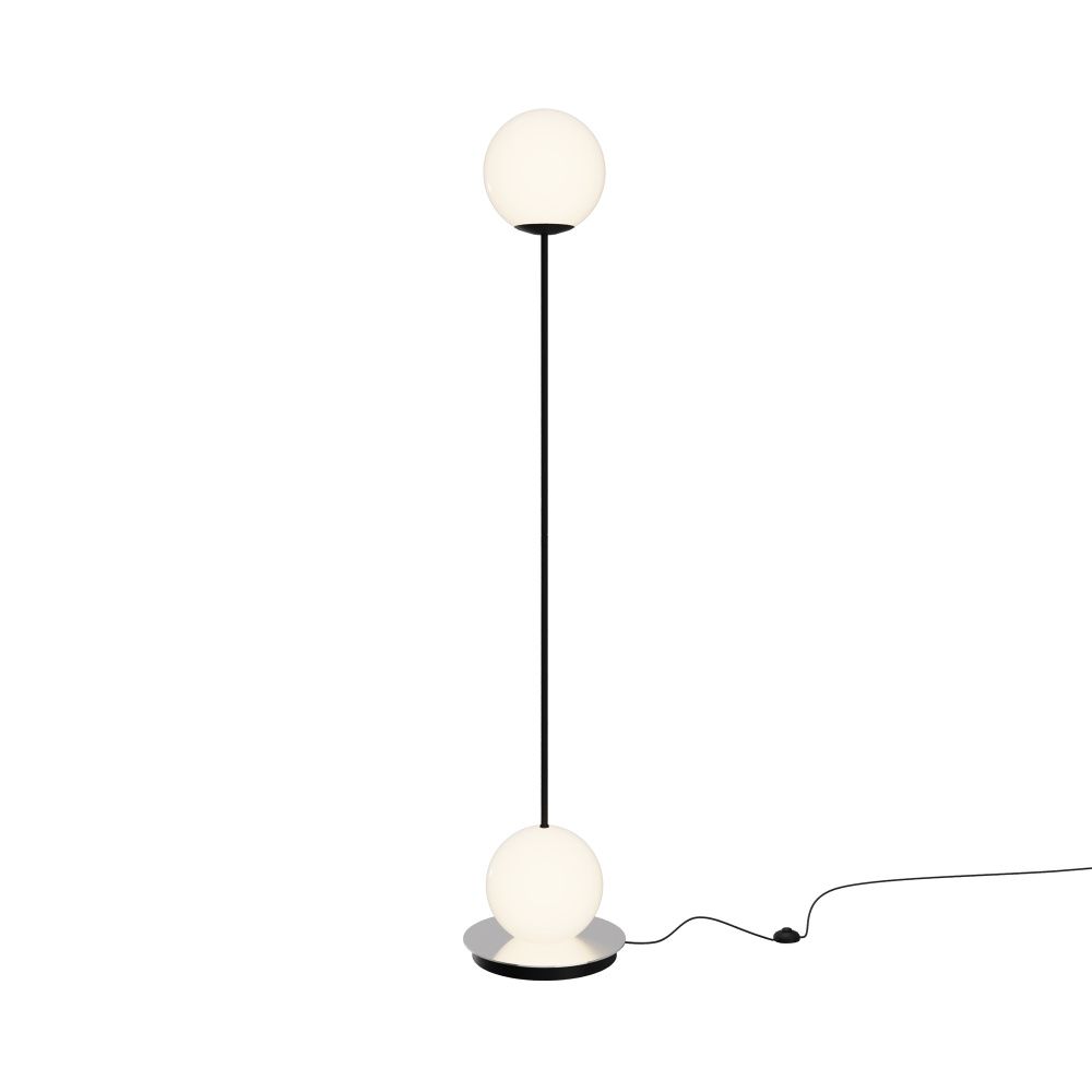 Торшер 28*28*-140 см, *LED*20W, 3000K, Maytoni Twins MOD427FL-L20B3K, Черный и Хром