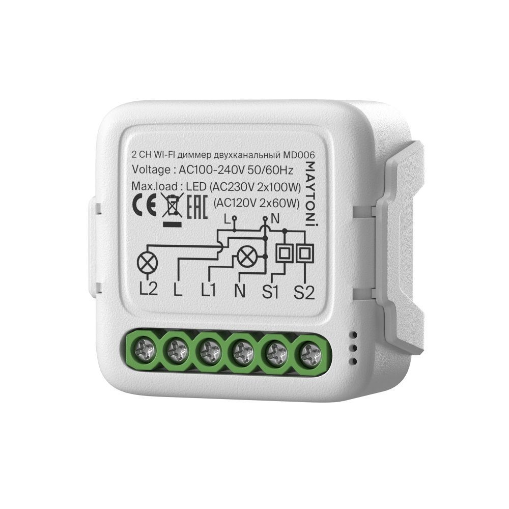 WIFI модуль  MD006 3,92*1,8*-3,92 см, **200W, K, Maytoni technical Диммеры MD006, Белый