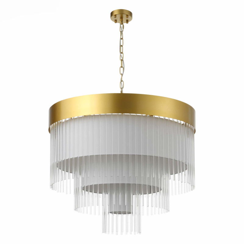 Люстра подвесная 80 см, 480W, ST LUCE AVERSA SL1352.203.12 Золотистый