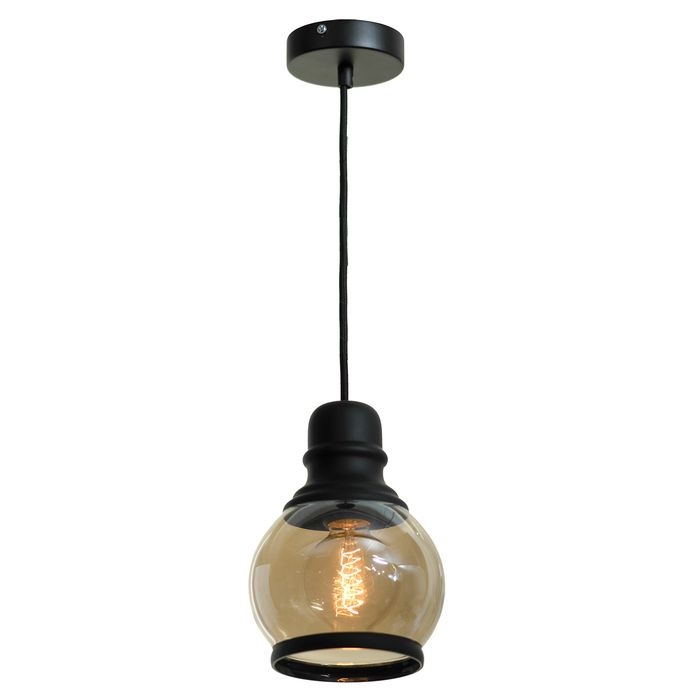 Подвесной светильник Lussole Loft LSP-9689 черный, прозрачный