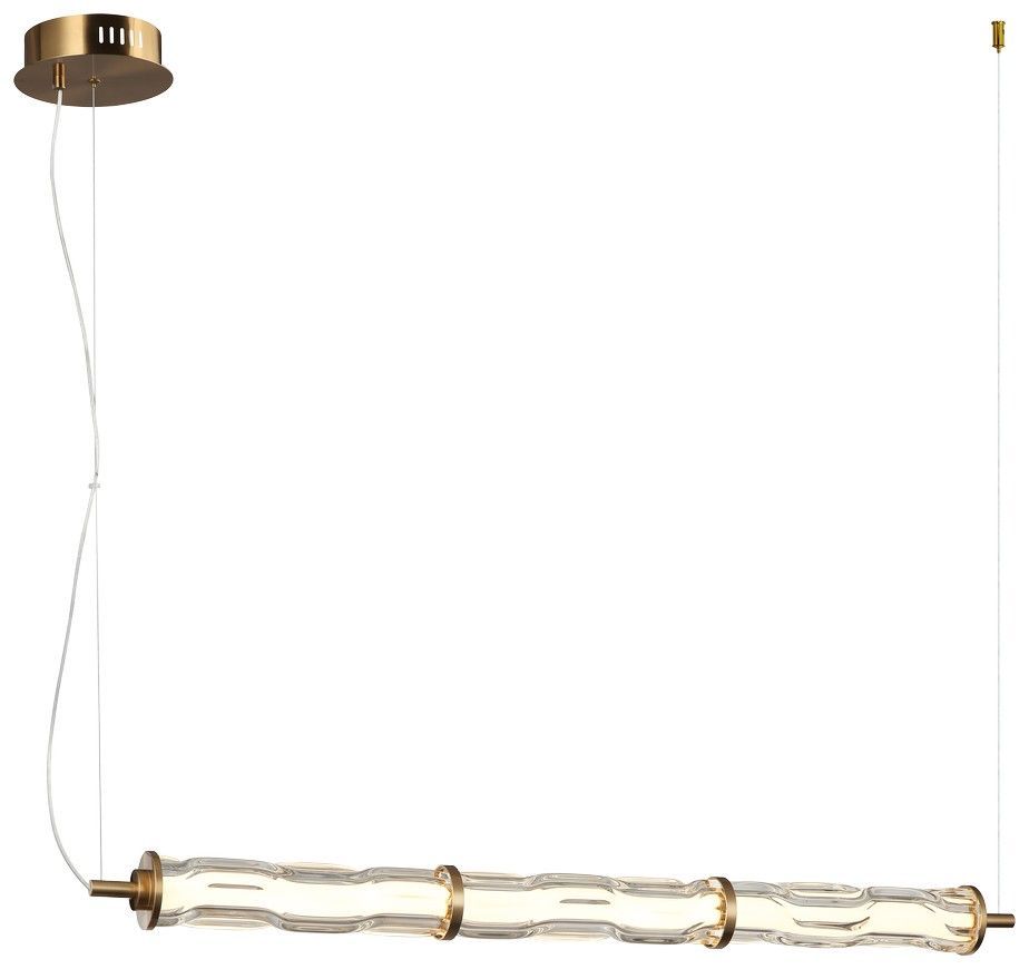 Подвесной светильник 86 см, 8W, 3000K, Velante 420-503-03, бронза